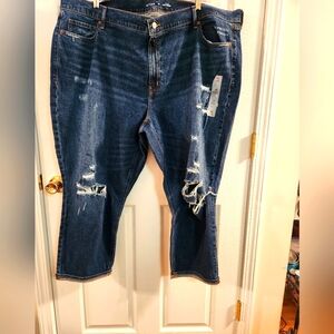 NWT, Old Navy mid-rise boyfriend fit, Distressed Jeans, sz 26